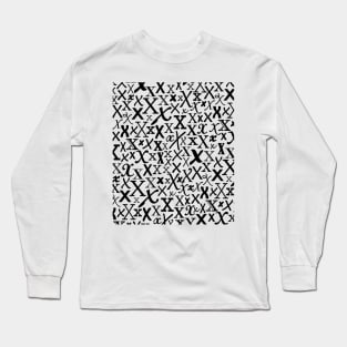 X - Typography (Black) Long Sleeve T-Shirt
